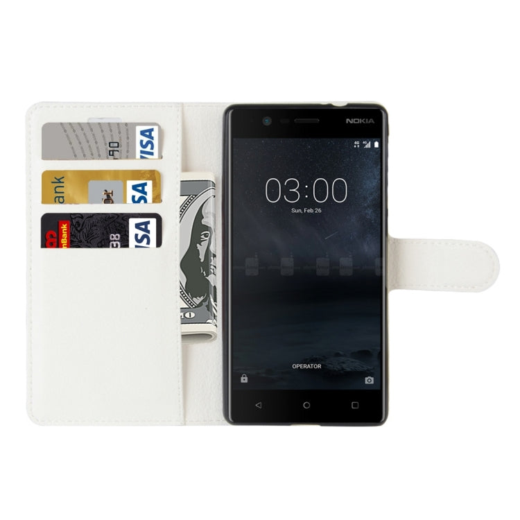 For Nokia 3 Litchi Texture Horizontal Flip Leather Case with Holder & Card Slots & Wallet