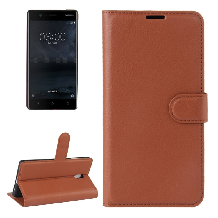 For Nokia 3 Litchi Texture Horizontal Flip Leather Case with Holder & Card Slots & Wallet