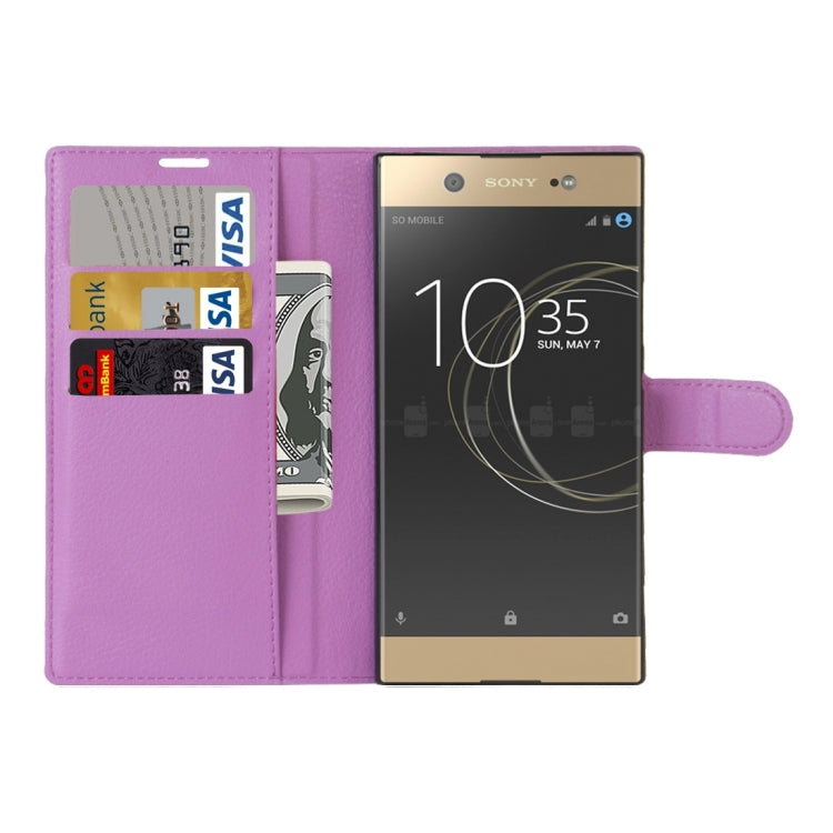 For Sony Xperia XA1 Ultra Litchi Texture Horizontal Flip Leather Case with Holder & Card Slots & Wallet