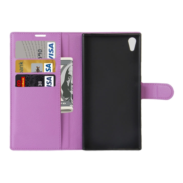 For Sony Xperia XA1 Ultra Litchi Texture Horizontal Flip Leather Case with Holder & Card Slots & Wallet