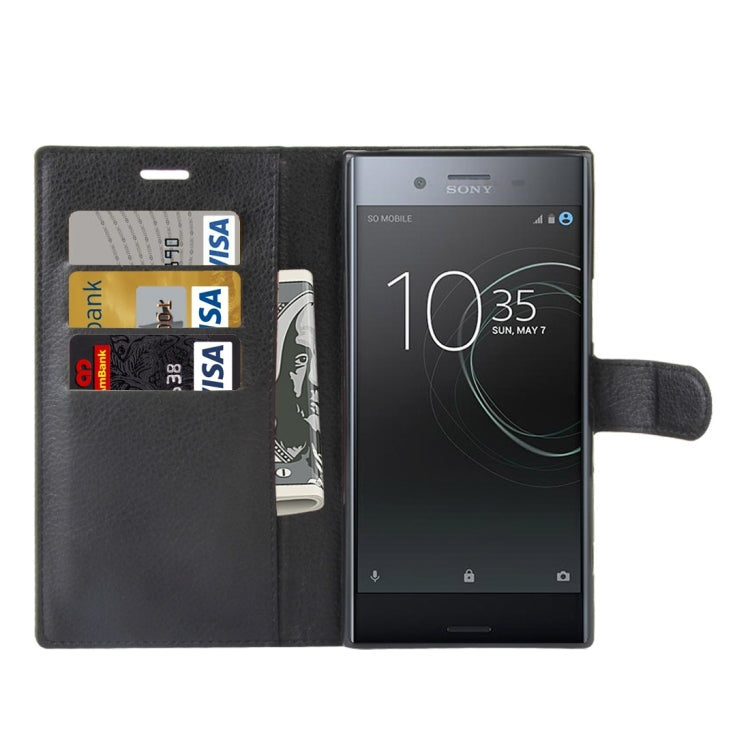 For Sony Xperia XZ Premium Litchi Texture Horizontal Flip Leather Case with Holder & Card Slots & Wallet