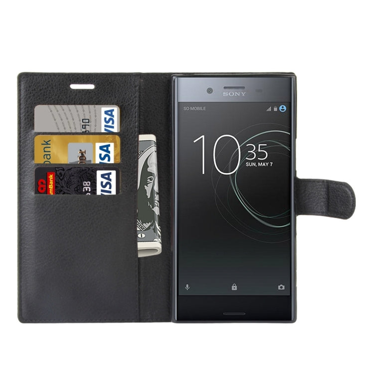 For Sony Xperia XZ Premium Litchi Texture Horizontal Flip Leather Case with Holder & Card Slots & Wallet