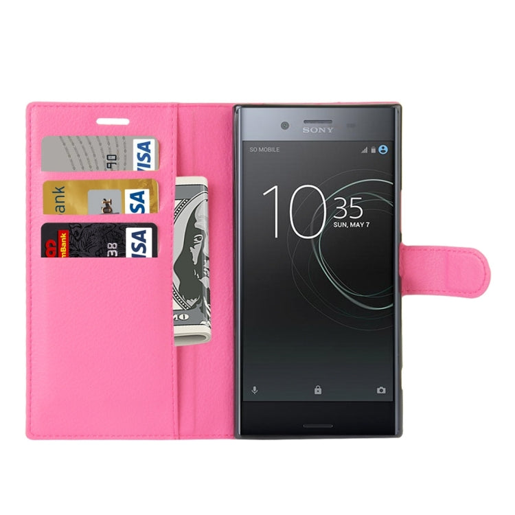 For Sony Xperia XZ Premium Litchi Texture Horizontal Flip Leather Case with Holder & Card Slots & Wallet