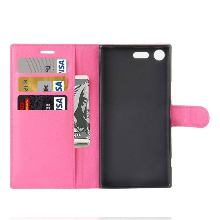 For Sony Xperia XZ Premium Litchi Texture Horizontal Flip Leather Case with Holder & Card Slots & Wallet