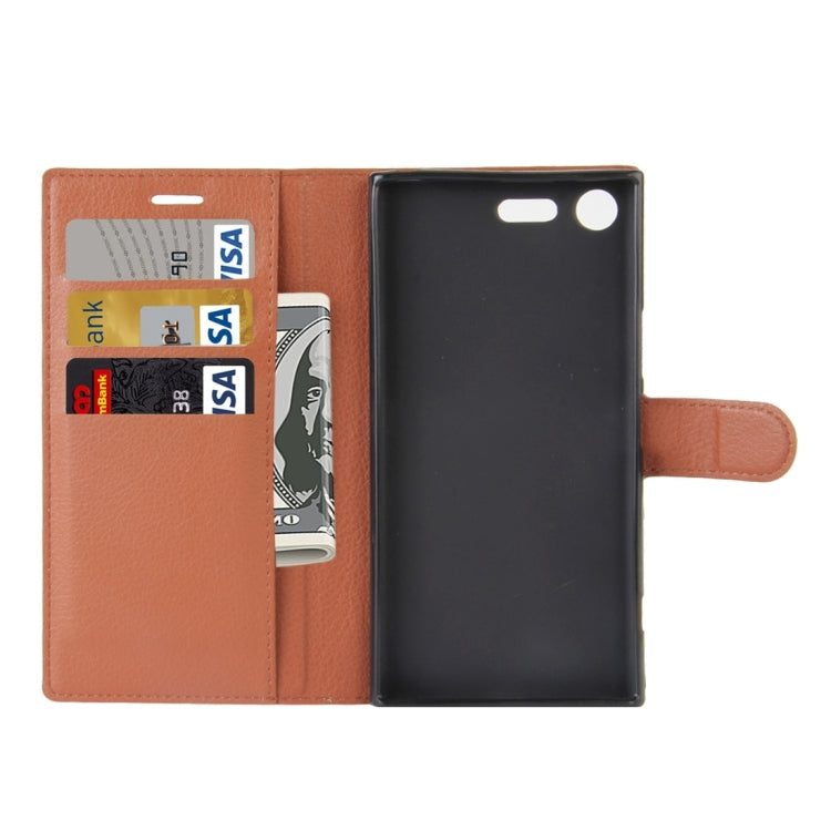 For Sony Xperia XZ Premium Litchi Texture Horizontal Flip Leather Case with Holder & Card Slots & Wallet