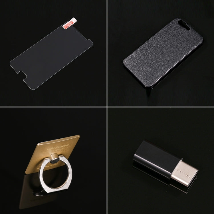 For Ulefone Gemini Pro (MPH1588) PU Leather Case + Screen Protector + Ring Holder + OTG Adapter