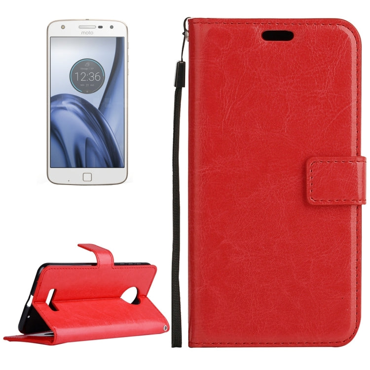 For Motorola Moto Z Crazy Horse Texture Horizontal Flip PU Leather Case with Holder & Card Slots & Wallet & Lanyard