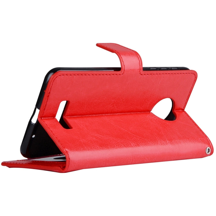 For Motorola Moto Z Crazy Horse Texture Horizontal Flip PU Leather Case with Holder & Card Slots & Wallet & Lanyard