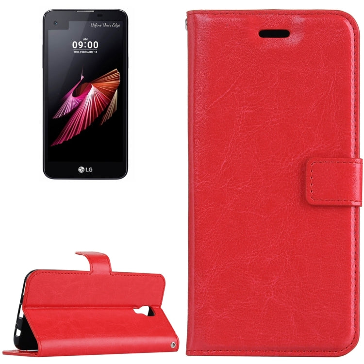 For LG X Screen Crazy Horse Texture Horizontal Flip PU Leather Case with Holder & Card Slots & Wallet