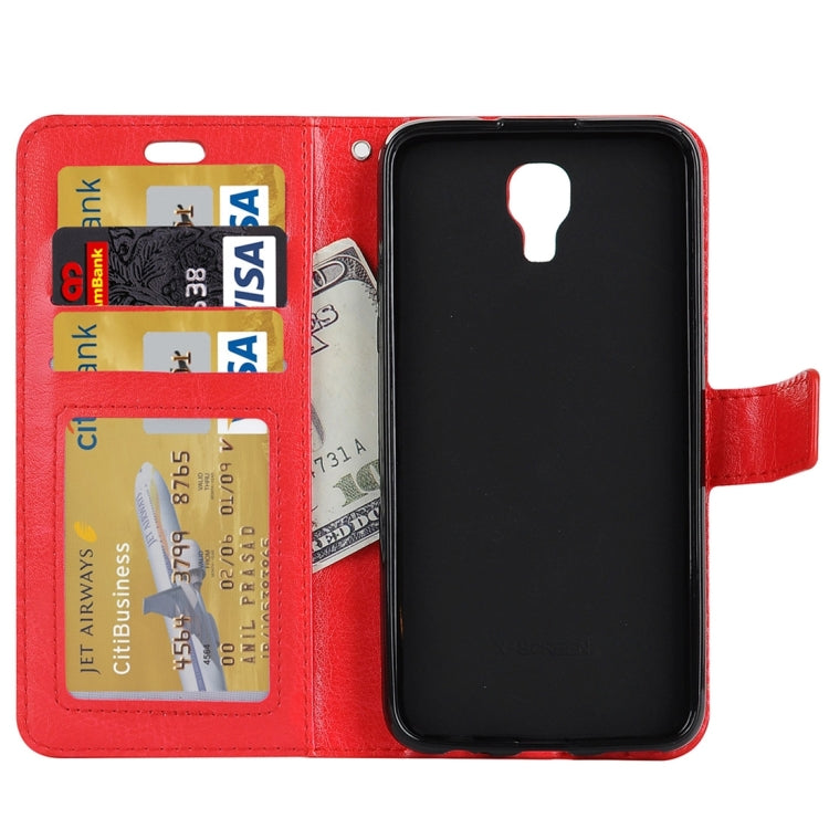 For LG X Screen Crazy Horse Texture Horizontal Flip PU Leather Case with Holder & Card Slots & Wallet
