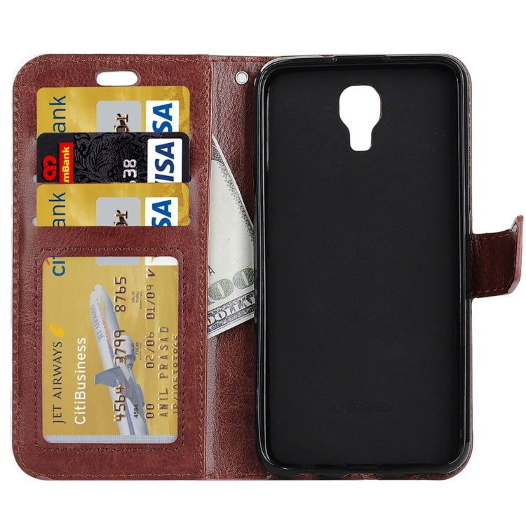 For LG X Screen Crazy Horse Texture Horizontal Flip PU Leather Case with Holder & Card Slots & Wallet