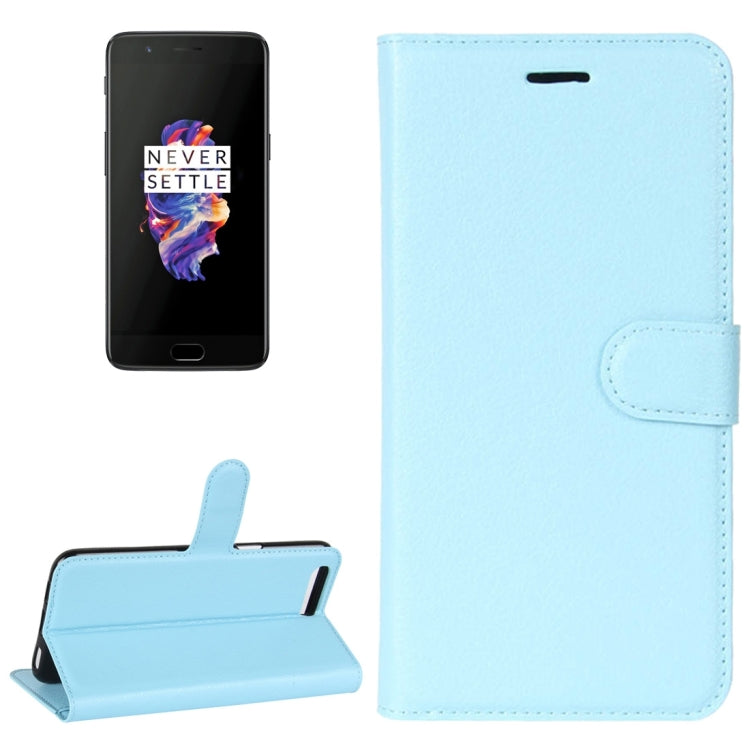 For OnePlus 5 Litchi Texture Horizontal Flip Leather Case with Holder & Card Slots & Wallet