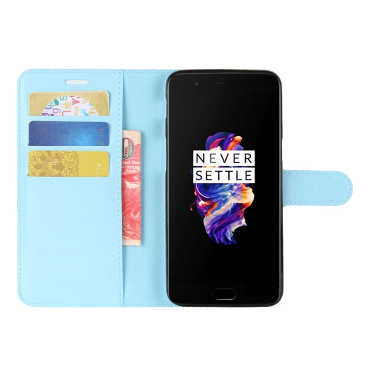For OnePlus 5 Litchi Texture Horizontal Flip Leather Case with Holder & Card Slots & Wallet