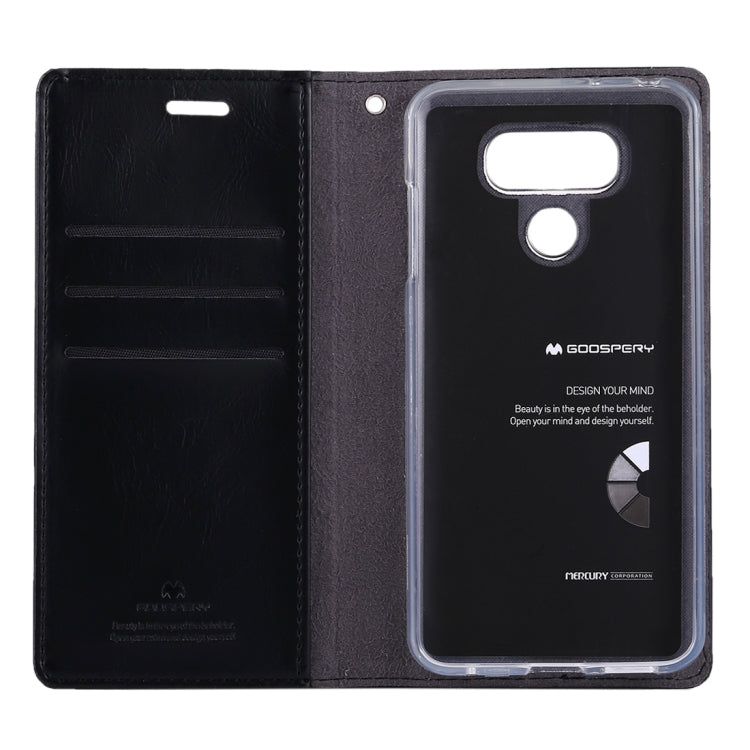 GOOSPERY BLUE MOON for LG G6 Crazy Horse Texture Horizontal Flip Leather Case with Card Slots & Wallet & Holder