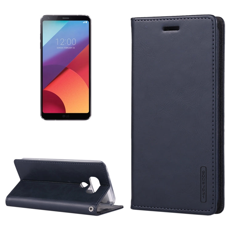 GOOSPERY BLUE MOON for LG G6 Crazy Horse Texture Horizontal Flip Leather Case with Card Slots & Wallet & Holder