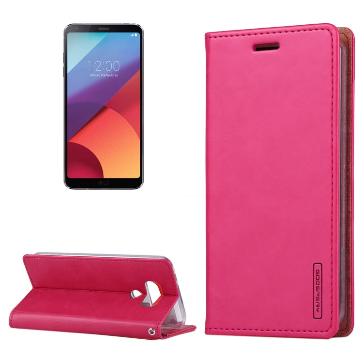 GOOSPERY BLUE MOON for LG G6 Crazy Horse Texture Horizontal Flip Leather Case with Card Slots & Wallet & Holder