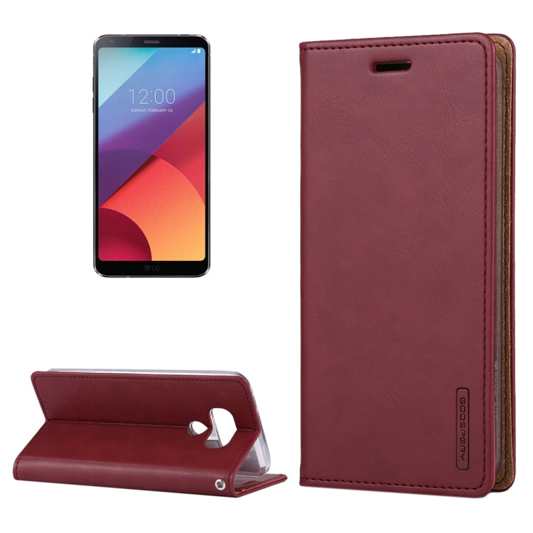 GOOSPERY BLUE MOON for LG G6 Crazy Horse Texture Horizontal Flip Leather Case with Card Slots & Wallet & Holder