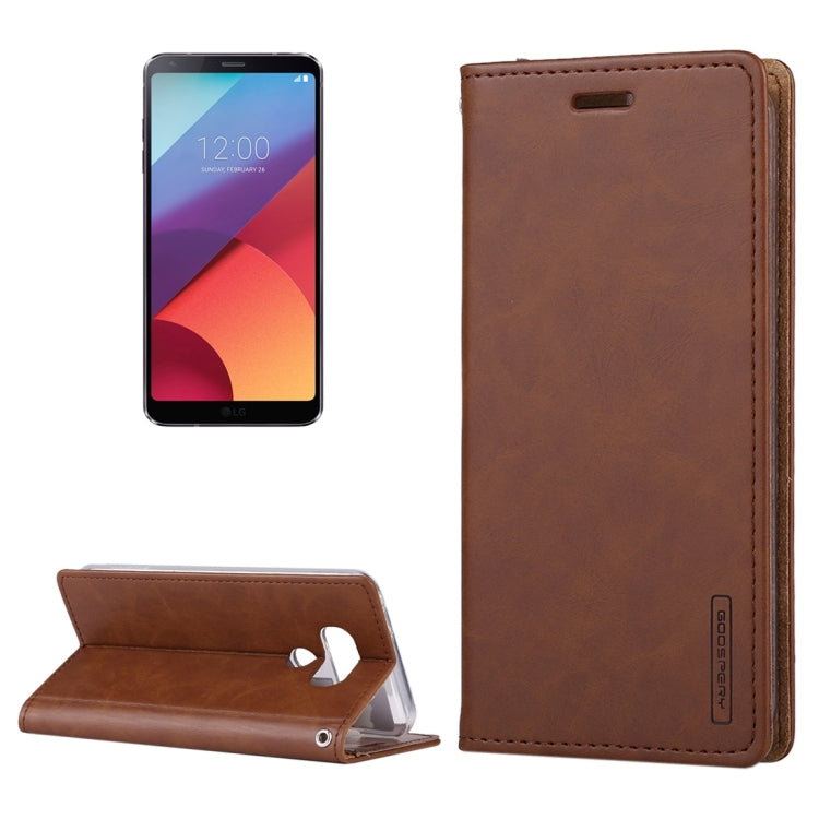 GOOSPERY BLUE MOON for LG G6 Crazy Horse Texture Horizontal Flip Leather Case with Card Slots & Wallet & Holder