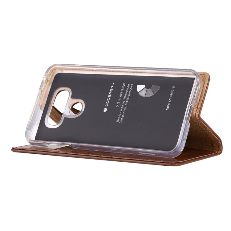 GOOSPERY BLUE MOON for LG G6 Crazy Horse Texture Horizontal Flip Leather Case with Card Slots & Wallet & Holder