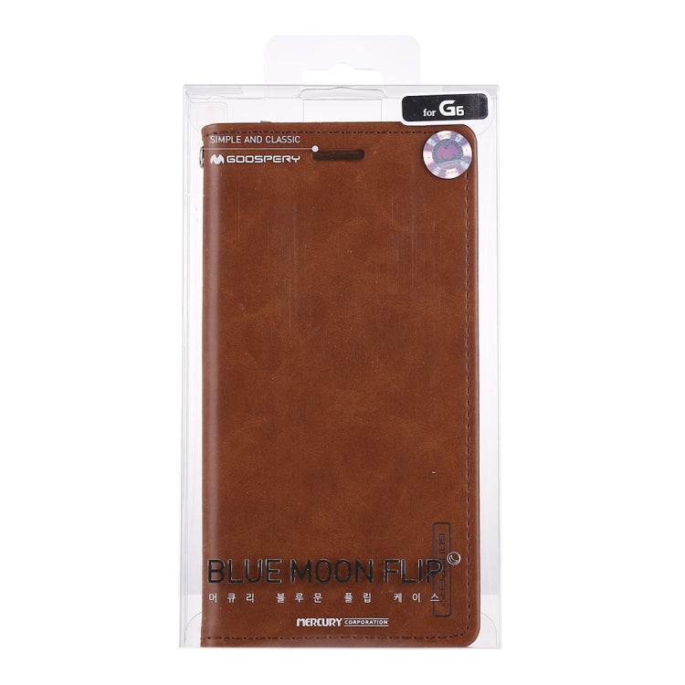 GOOSPERY BLUE MOON for LG G6 Crazy Horse Texture Horizontal Flip Leather Case with Card Slots & Wallet & Holder