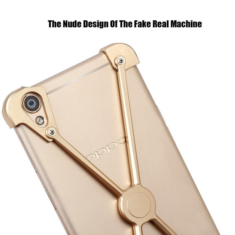 For OPPO R9 Type-X Metal Four Angle Anti Falling Protective Case