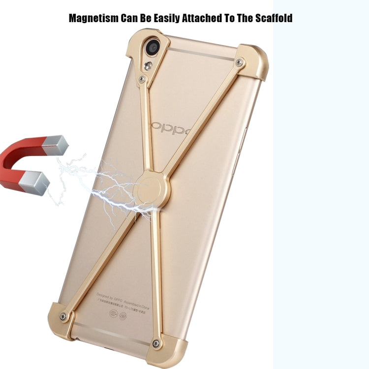 For OPPO R9 Plus Type-X Metal Four Angle Anti Falling Protective Case