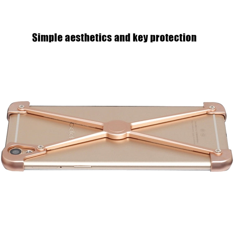 For OPPO R9 Plus Type-X Metal Four Angle Anti Falling Protective Case