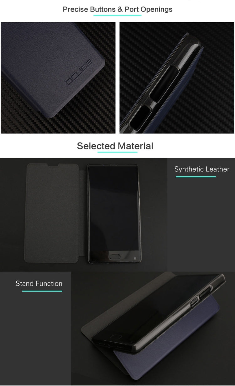 OCUBE for DOOGEE MIX (MPH1920, MPH1925) Spring Texture Horizontal Flip Leather Case with Holder (White)