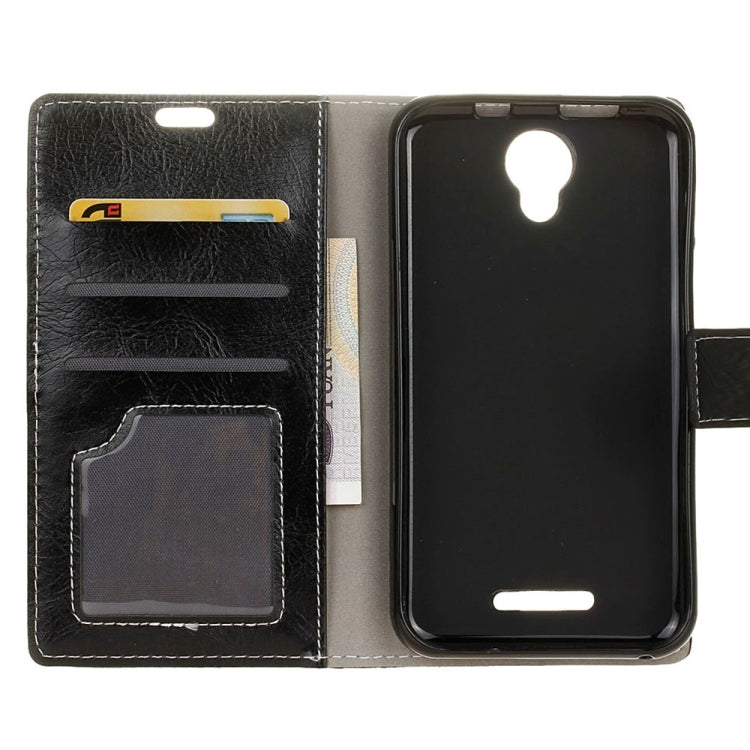 For Wiko Jerry 2 Retro Crazy Horse Texture Horizontal Flip Leather Case with Holder & Card Slots & Wallet & Photo Frame