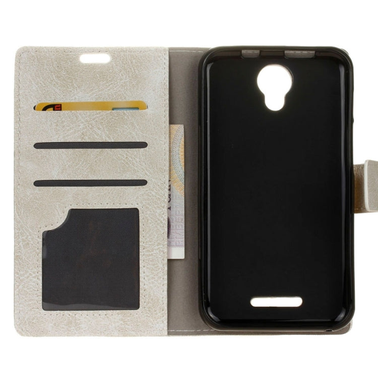 For Wiko Jerry 2 Retro Crazy Horse Texture Horizontal Flip Leather Case with Holder & Card Slots & Wallet & Photo Frame