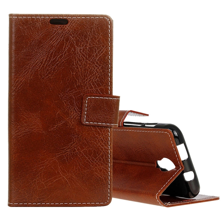 For Wiko Jerry 2 Retro Crazy Horse Texture Horizontal Flip Leather Case with Holder & Card Slots & Wallet & Photo Frame