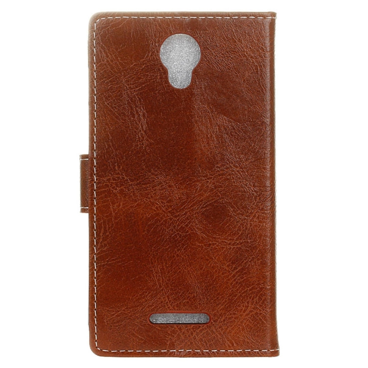 For Wiko Jerry 2 Retro Crazy Horse Texture Horizontal Flip Leather Case with Holder & Card Slots & Wallet & Photo Frame