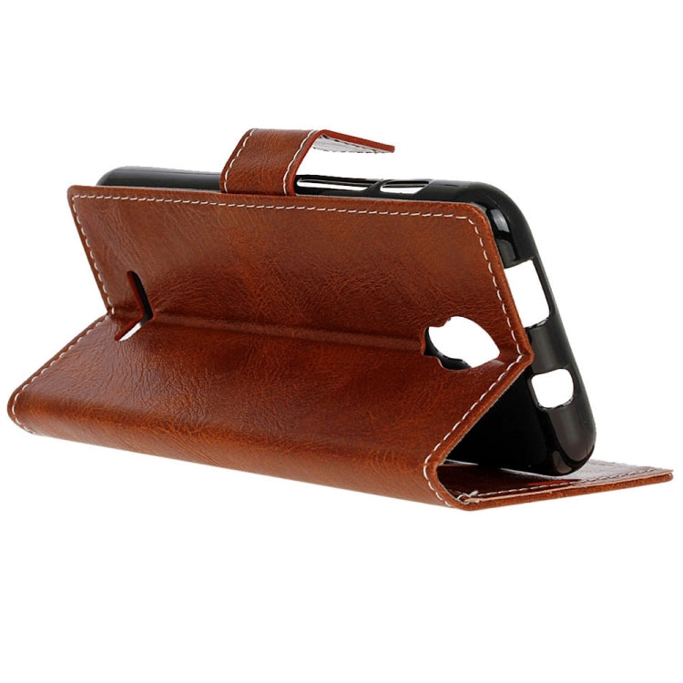 For Wiko Jerry 2 Retro Crazy Horse Texture Horizontal Flip Leather Case with Holder & Card Slots & Wallet & Photo Frame