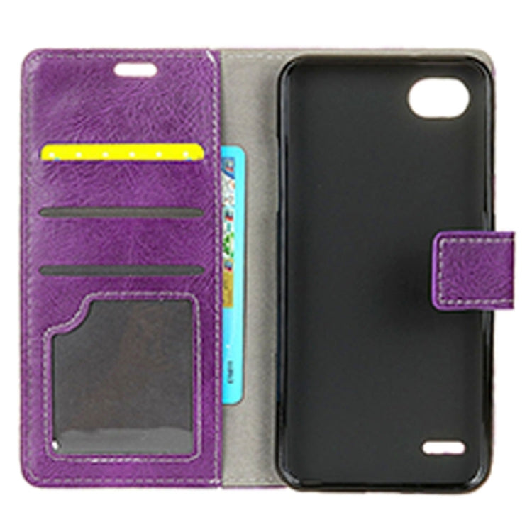 For LG Q6 Retro Crazy Horse Texture Horizontal Flip Leather Case with Holder & Card Slots & Wallet & Photo Frame