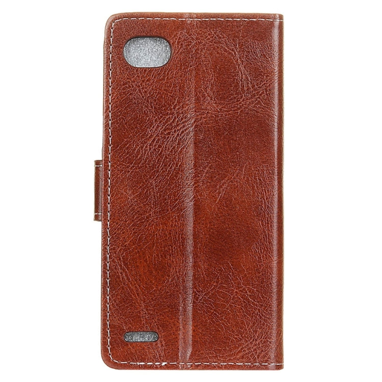 For LG Q6 Retro Crazy Horse Texture Horizontal Flip Leather Case with Holder & Card Slots & Wallet & Photo Frame