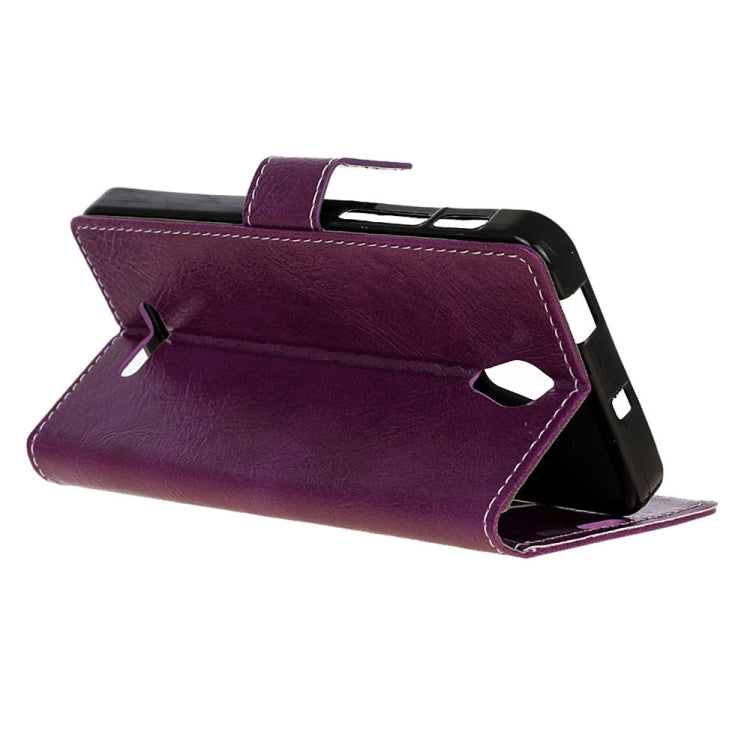 For Wiko Tommy 2 Retro Crazy Horse Texture Horizontal Flip Leather Case with Holder & Card Slots & Wallet & Photo Frame