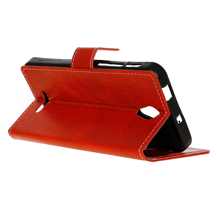 For Wiko Tommy 2 Retro Crazy Horse Texture Horizontal Flip Leather Case with Holder & Card Slots & Wallet & Photo Frame
