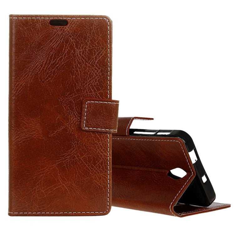 For Wiko Tommy 2 Retro Crazy Horse Texture Horizontal Flip Leather Case with Holder & Card Slots & Wallet & Photo Frame