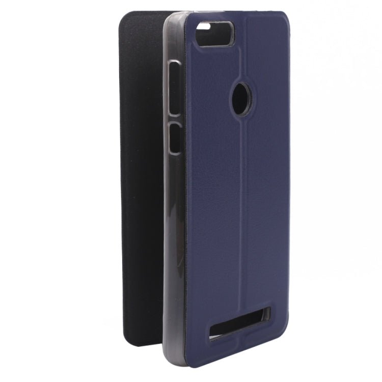 OCUBE for LEAGOO KIICAA POWER (MPH2418) Spring Texture Horizontal Flip Leather Case with Holder(Dark Blue)