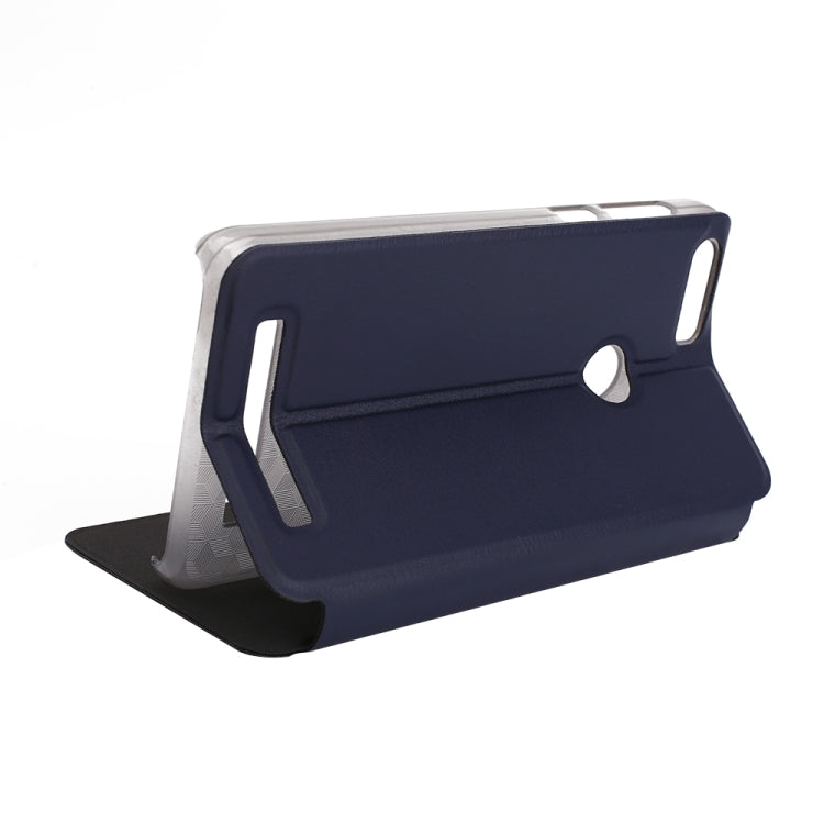 OCUBE for LEAGOO KIICAA POWER (MPH2418) Spring Texture Horizontal Flip Leather Case with Holder(Dark Blue)