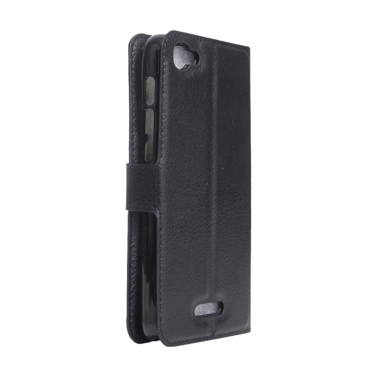 For Alcatel Pixi 4 Plus Power Litchi Texture Horizontal Flip Leather Case with Holder & Card Slots & Wallet