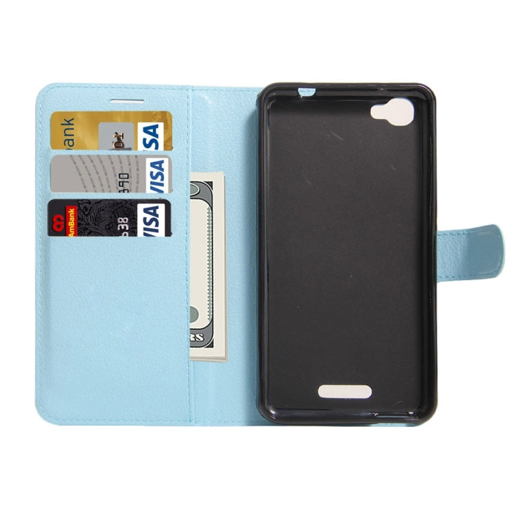 For Alcatel Pixi 4 Plus Power Litchi Texture Horizontal Flip Leather Case with Holder & Card Slots & Wallet