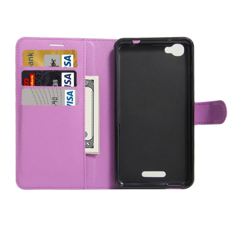For Alcatel Pixi 4 Plus Power Litchi Texture Horizontal Flip Leather Case with Holder & Card Slots & Wallet
