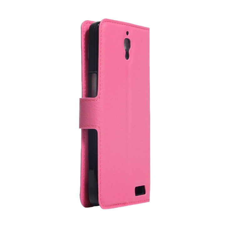 For Alcatel One Touch Idol X Litchi Texture Horizontal Flip Leather Case with Holder & Card Slots & Wallet