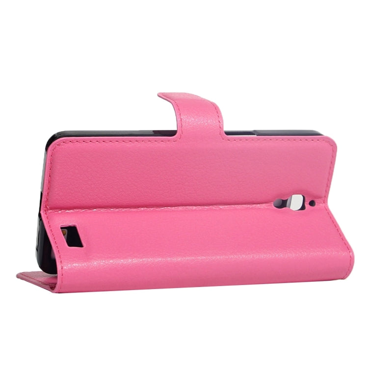 For Alcatel One Touch Idol X Litchi Texture Horizontal Flip Leather Case with Holder & Card Slots & Wallet