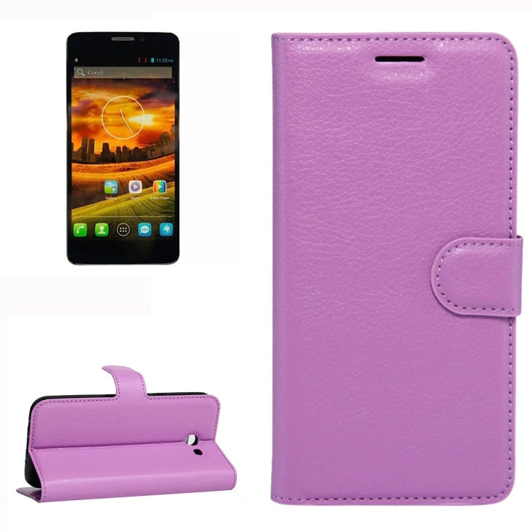 For Alcatel One Touch Idol X Litchi Texture Horizontal Flip Leather Case with Holder & Card Slots & Wallet