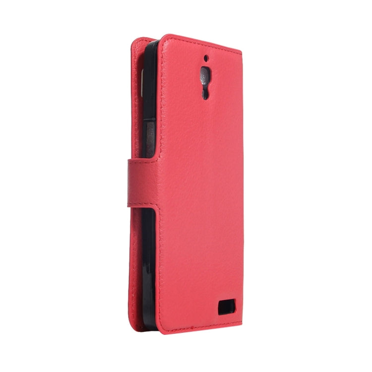 For Alcatel One Touch Idol X Litchi Texture Horizontal Flip Leather Case with Holder & Card Slots & Wallet