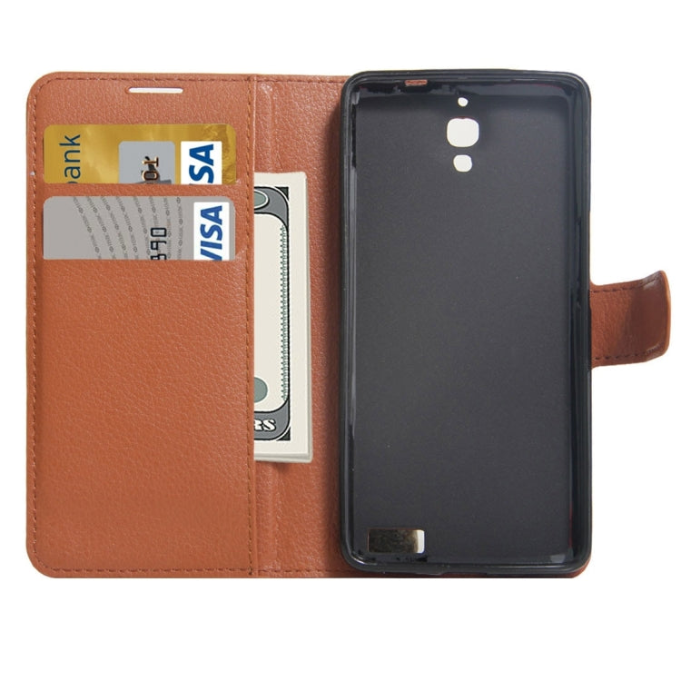 For Alcatel One Touch Idol X Litchi Texture Horizontal Flip Leather Case with Holder & Card Slots & Wallet