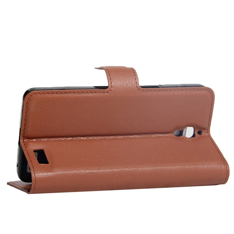 For Alcatel One Touch Idol X Litchi Texture Horizontal Flip Leather Case with Holder & Card Slots & Wallet
