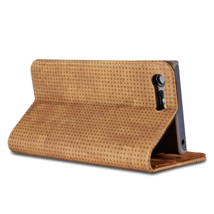 For Sony Xperia X Compact Retro Style Mesh Breathable Horizontal Flip Leather Case with Card Slot & Holder & Wallet